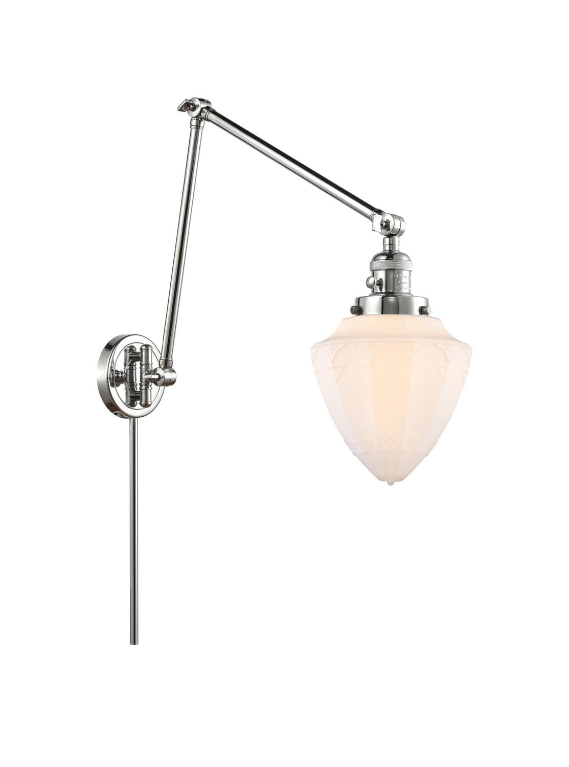 Innovations - 238-PC-G661-7 - One Light Swing Arm - Franklin Restoration - Polished Chrome
