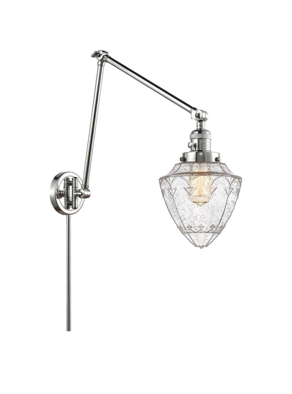 Innovations - 238-PC-G664-7 - One Light Swing Arm - Franklin Restoration - Polished Chrome