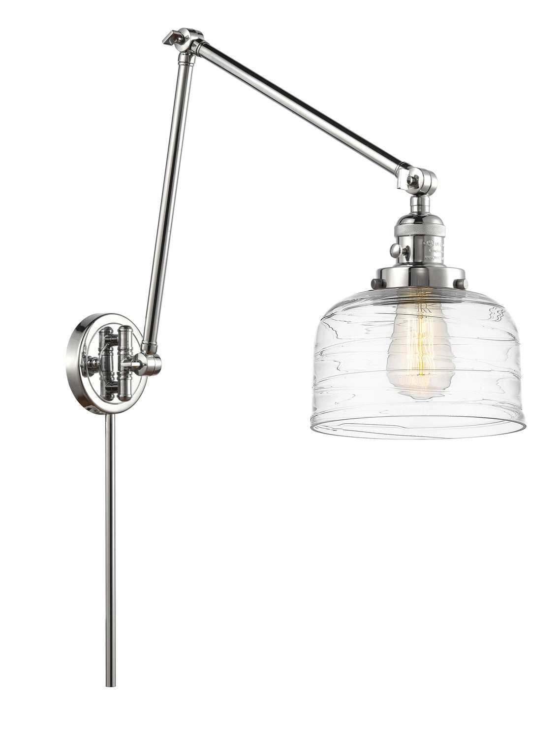 Innovations - 238-PC-G713 - One Light Swing Arm - Franklin Restoration - Polished Chrome