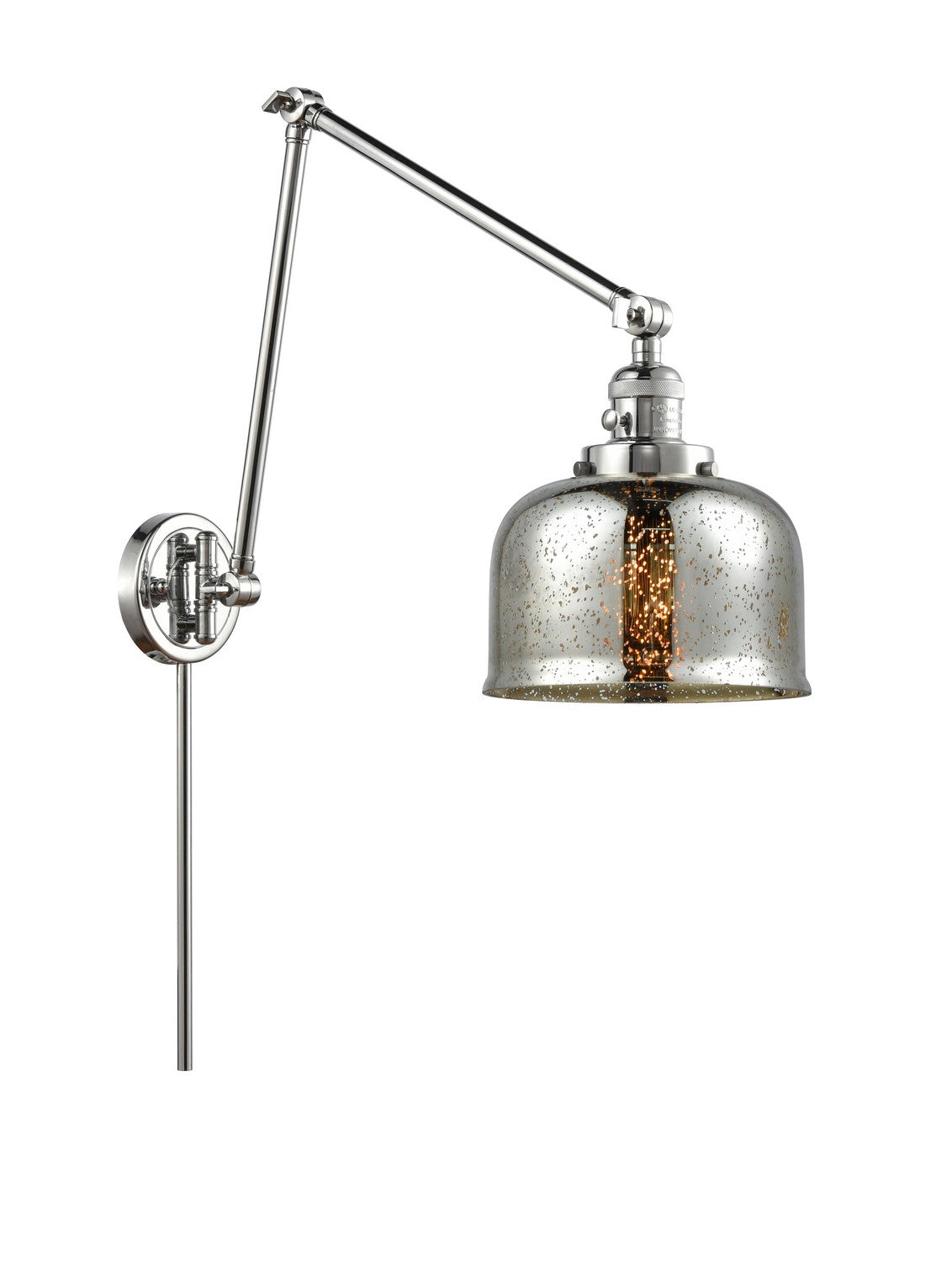 Innovations - 238-PC-G78 - One Light Swing Arm - Franklin Restoration - Polished Chrome