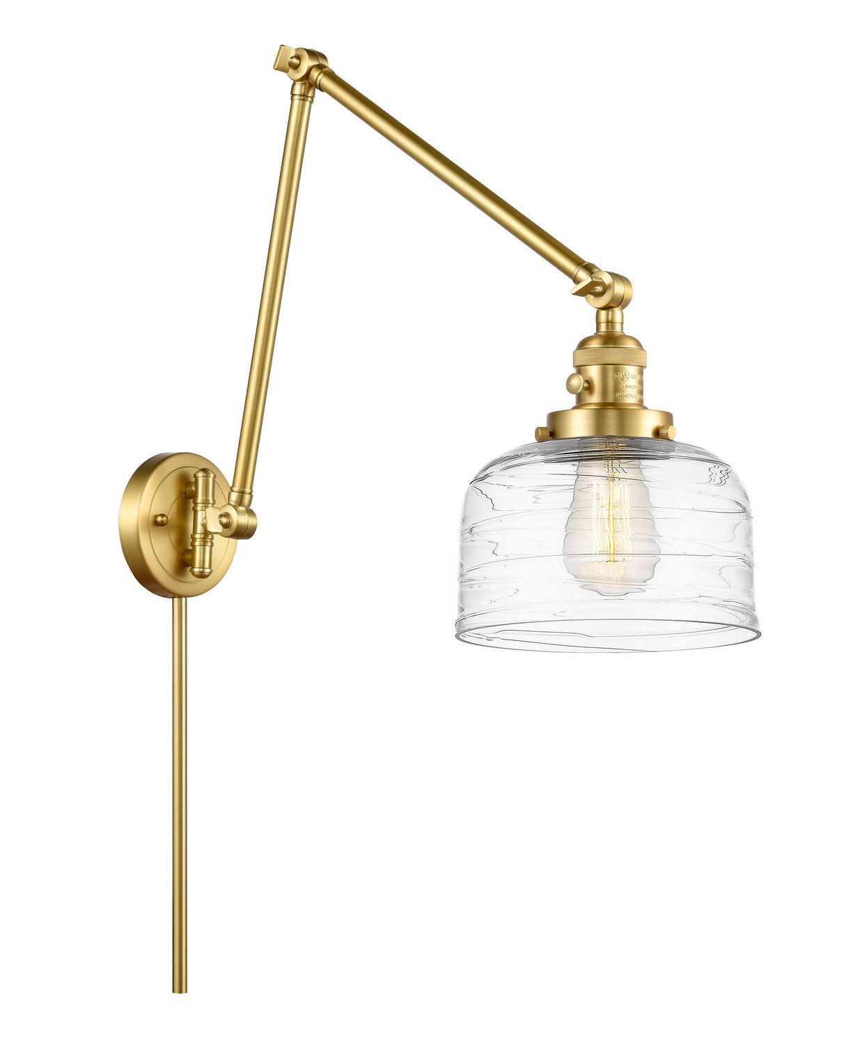 Innovations - 238-SG-G713 - One Light Swing Arm - Franklin Restoration - Satin Gold