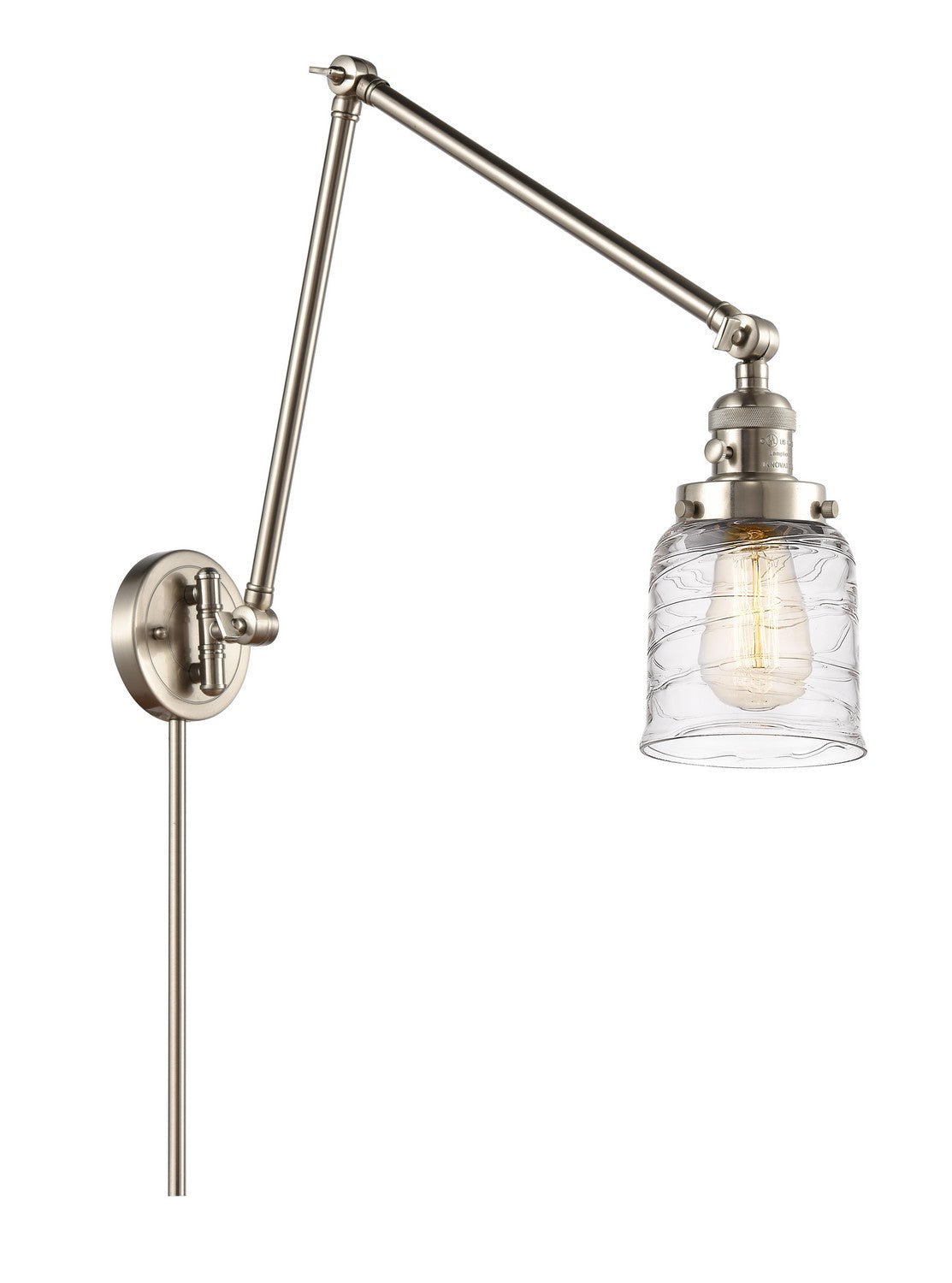 Innovations - 238-SN-G513 - One Light Swing Arm - Franklin Restoration - Brushed Satin Nickel