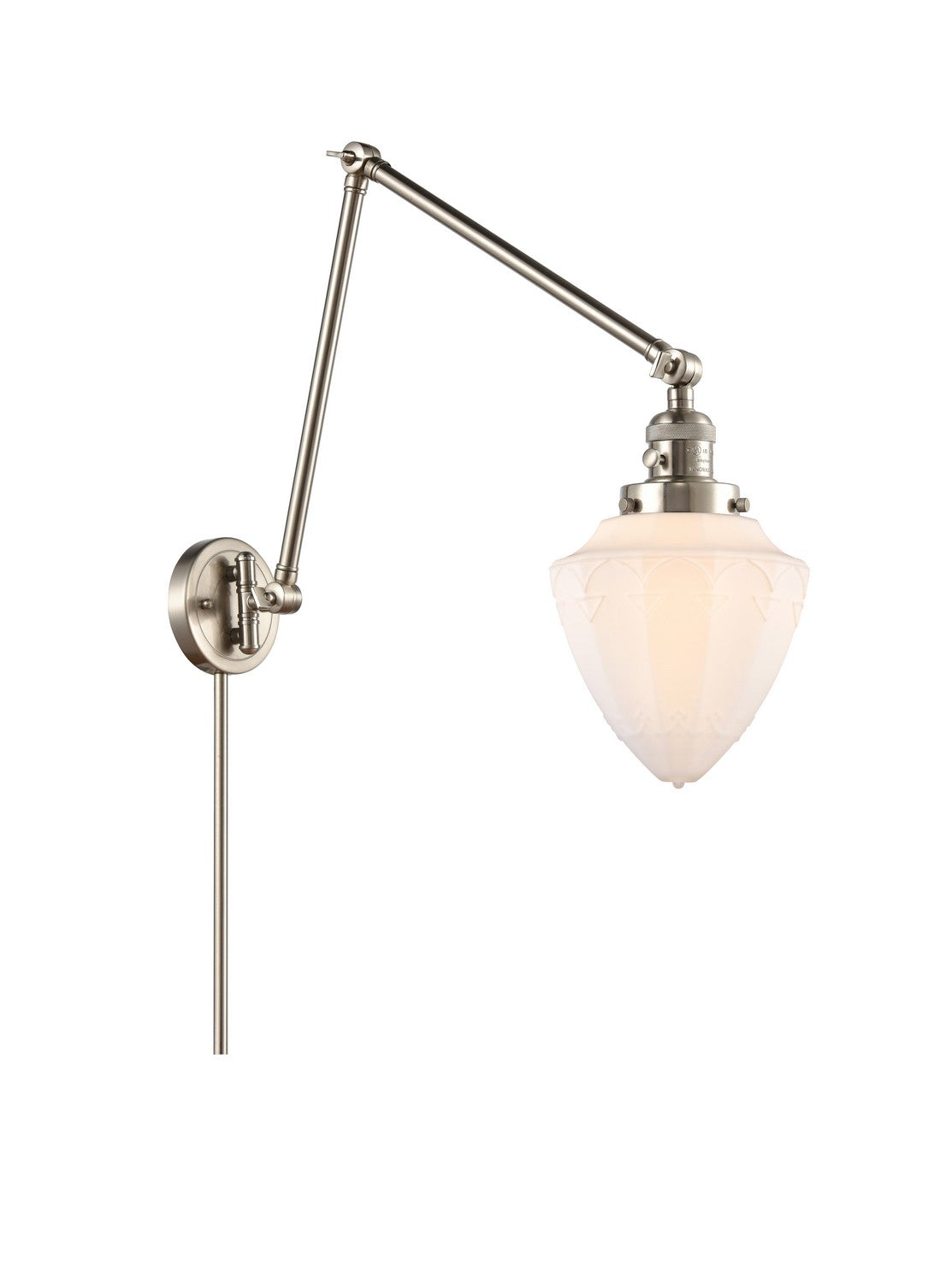 Innovations - 238-SN-G661-7 - One Light Swing Arm - Franklin Restoration - Brushed Satin Nickel