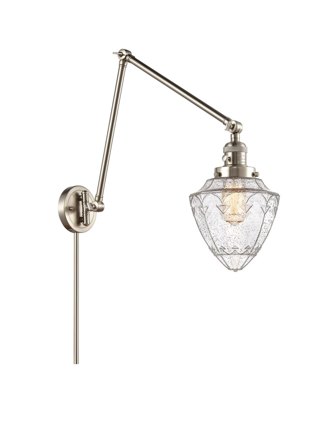 Innovations - 238-SN-G664-7 - One Light Swing Arm - Franklin Restoration - Brushed Satin Nickel