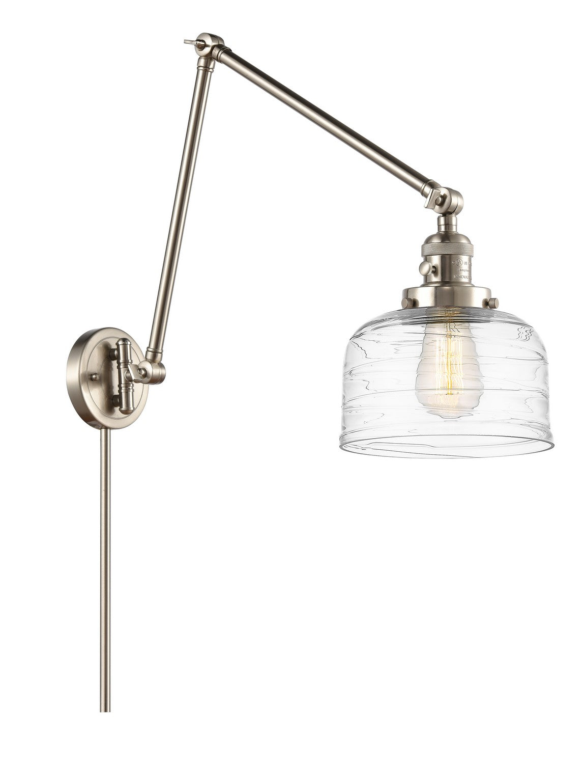 Innovations - 238-SN-G713 - One Light Swing Arm - Franklin Restoration - Brushed Satin Nickel