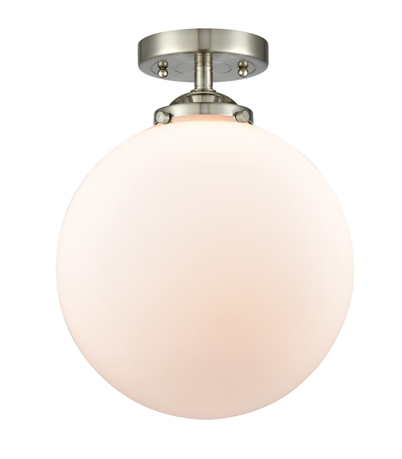 Innovations - 284-1C-SN-G201-12 - One Light Semi-Flush Mount - Nouveau - Brushed Satin Nickel