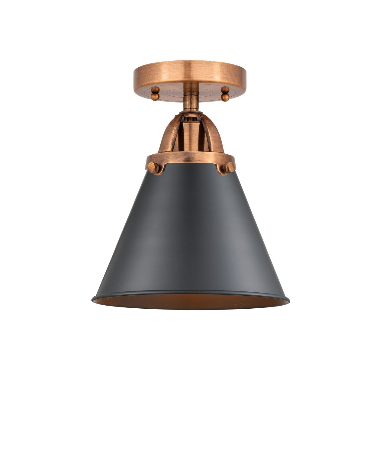 Innovations - 288-1C-AC-M13-BK - One Light Semi-Flush Mount - Nouveau 2 - Antique Copper