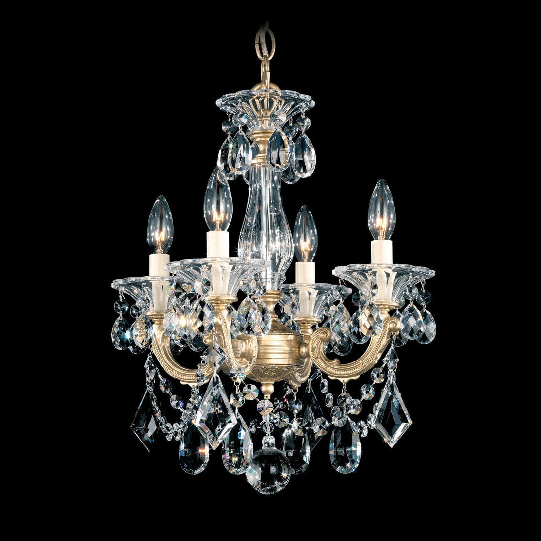 Schonbek - 5344-83R - Four Light Chandelier - La Scala - Florentine Bronze