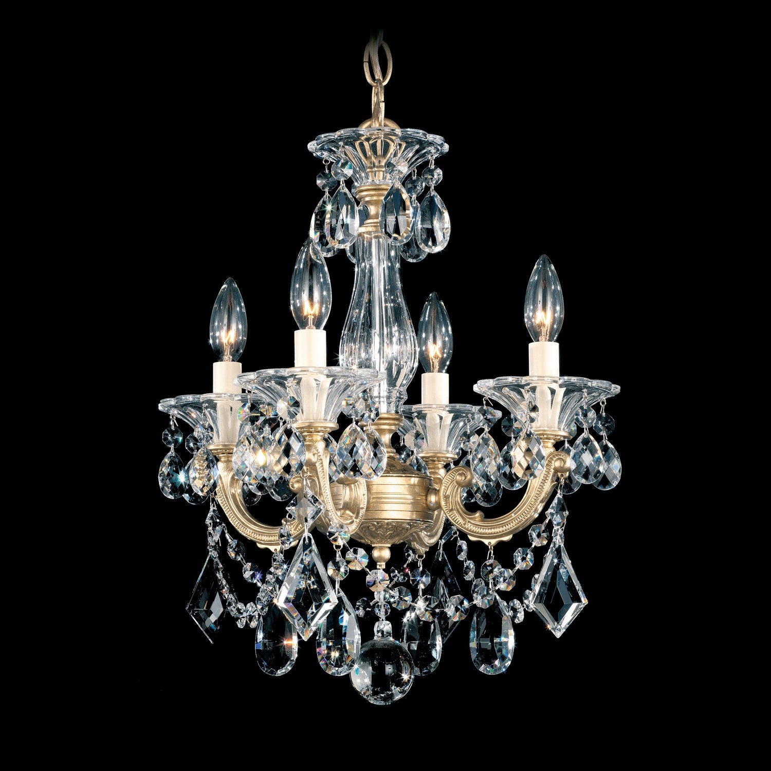 Schonbek - 5344-83R - Four Light Chandelier - La Scala - Florentine Bronze