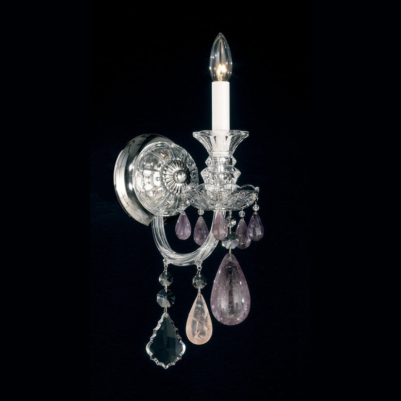 Schonbek - 5501CL - One Light Wall Sconce - Hamilton Rock Crystal - Polished Silver