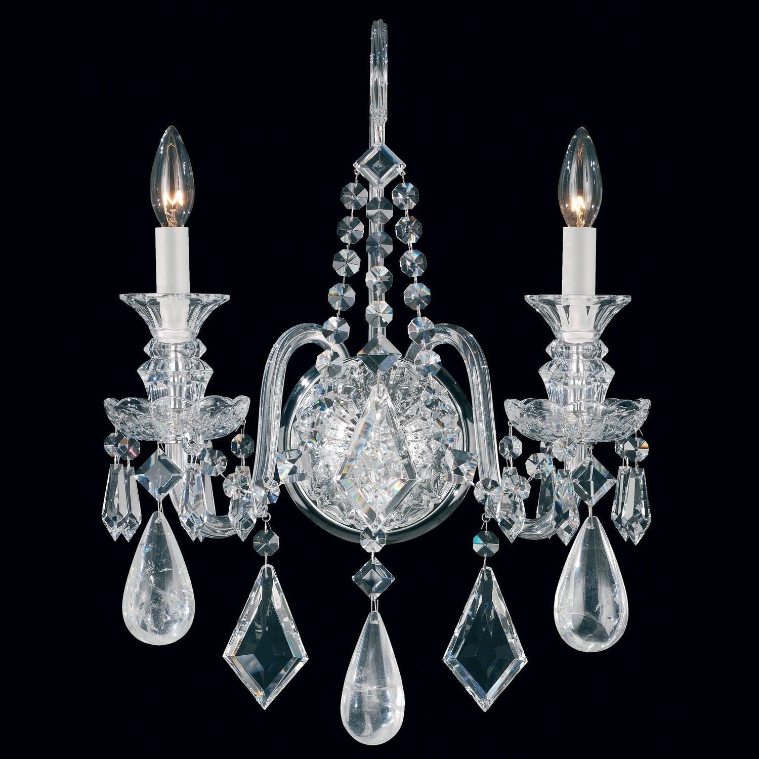 Schonbek - 5502AM - Two Light Wall Sconce - Hamilton Rock Crystal - Polished Silver
