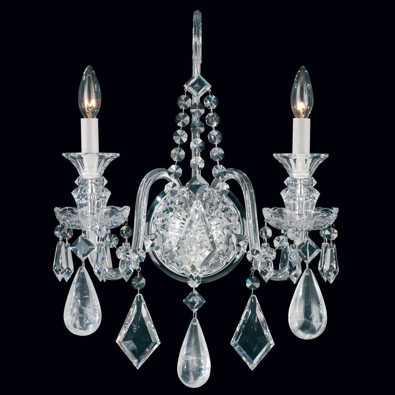 Schonbek - 5502AM - Two Light Wall Sconce - Hamilton Rock Crystal - Polished Silver