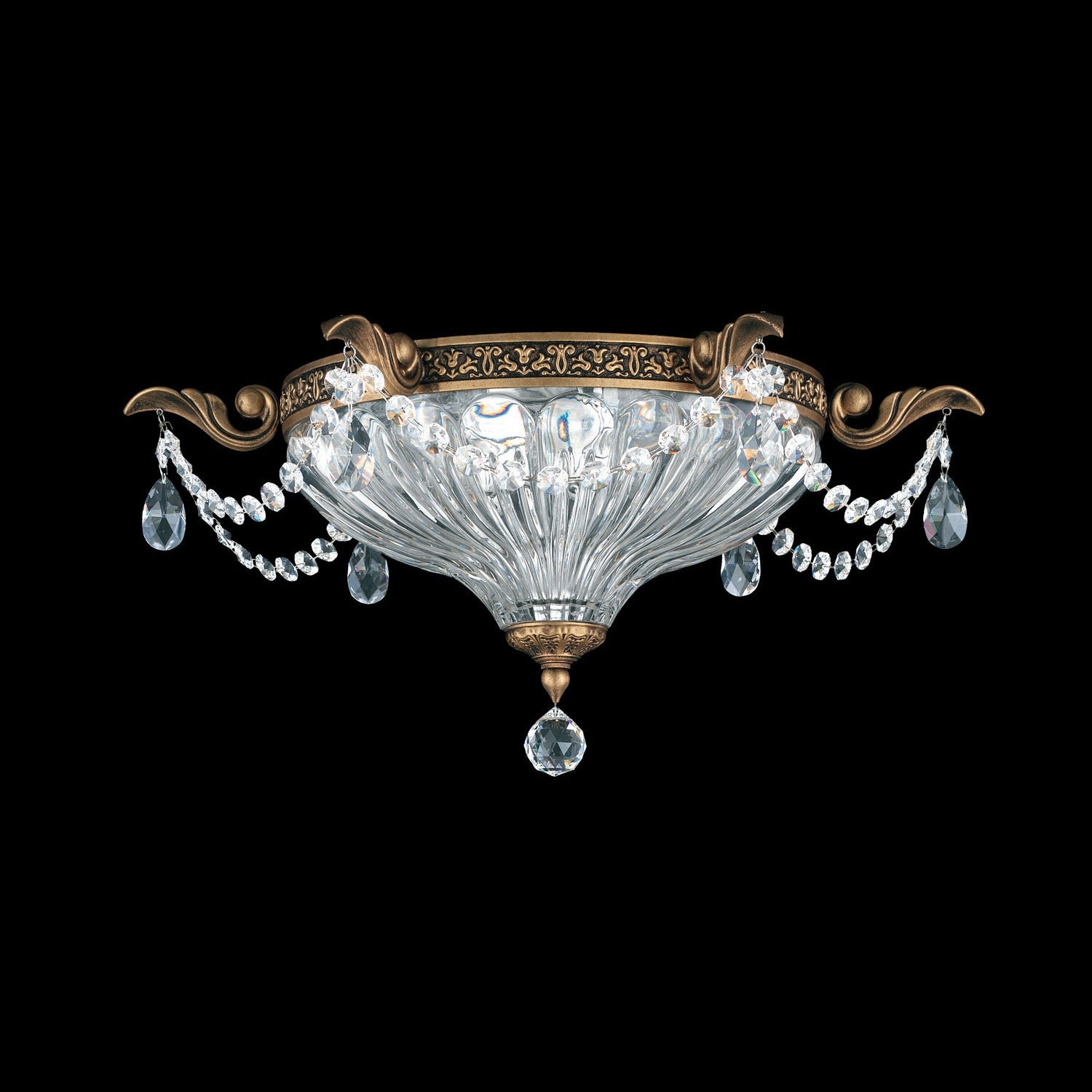 Schonbek - 5633-83H - Two Light Flush Mount - Milano - Florentine Bronze