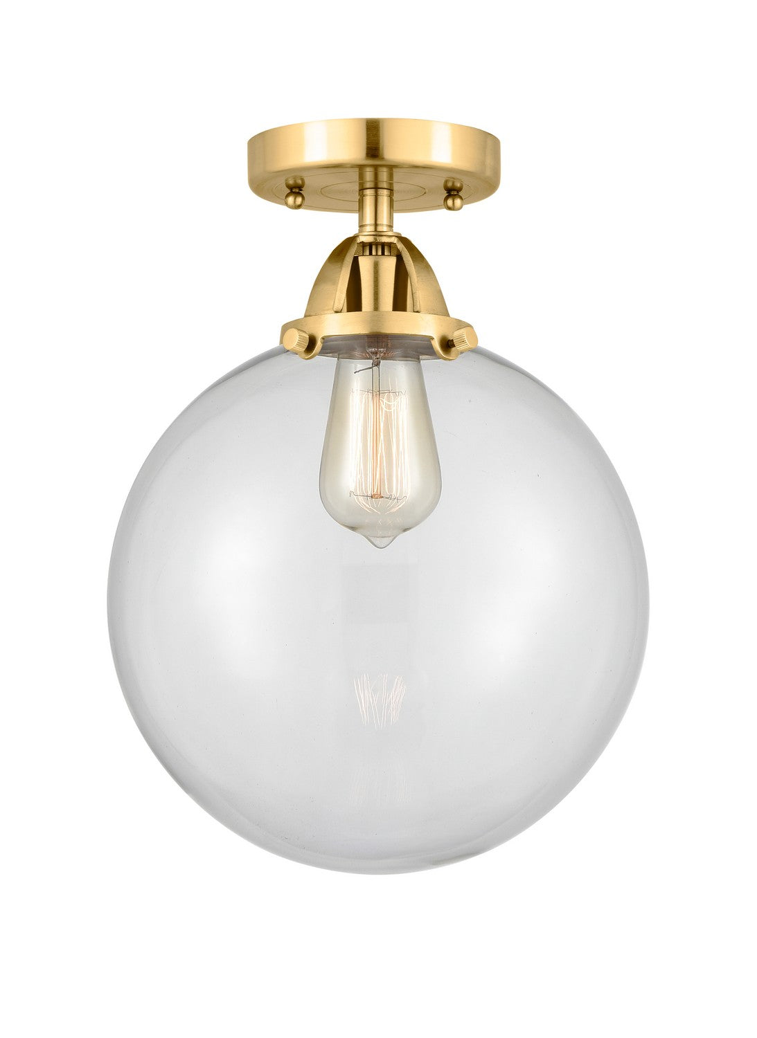 Innovations - 288-1C-SG-G202-10 - One Light Semi-Flush Mount - Nouveau 2 - Satin Gold