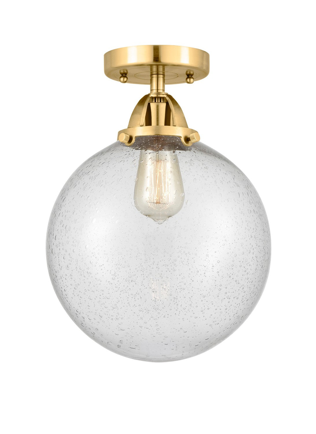 Innovations - 288-1C-SG-G204-10 - One Light Semi-Flush Mount - Nouveau 2 - Satin Gold