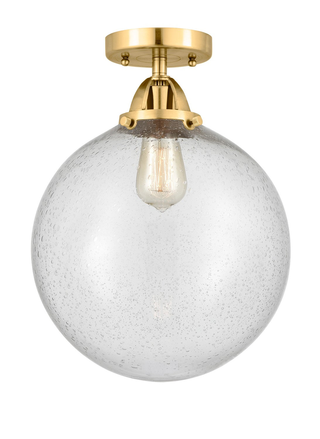 Innovations - 288-1C-SG-G204-12 - One Light Semi-Flush Mount - Nouveau 2 - Satin Gold