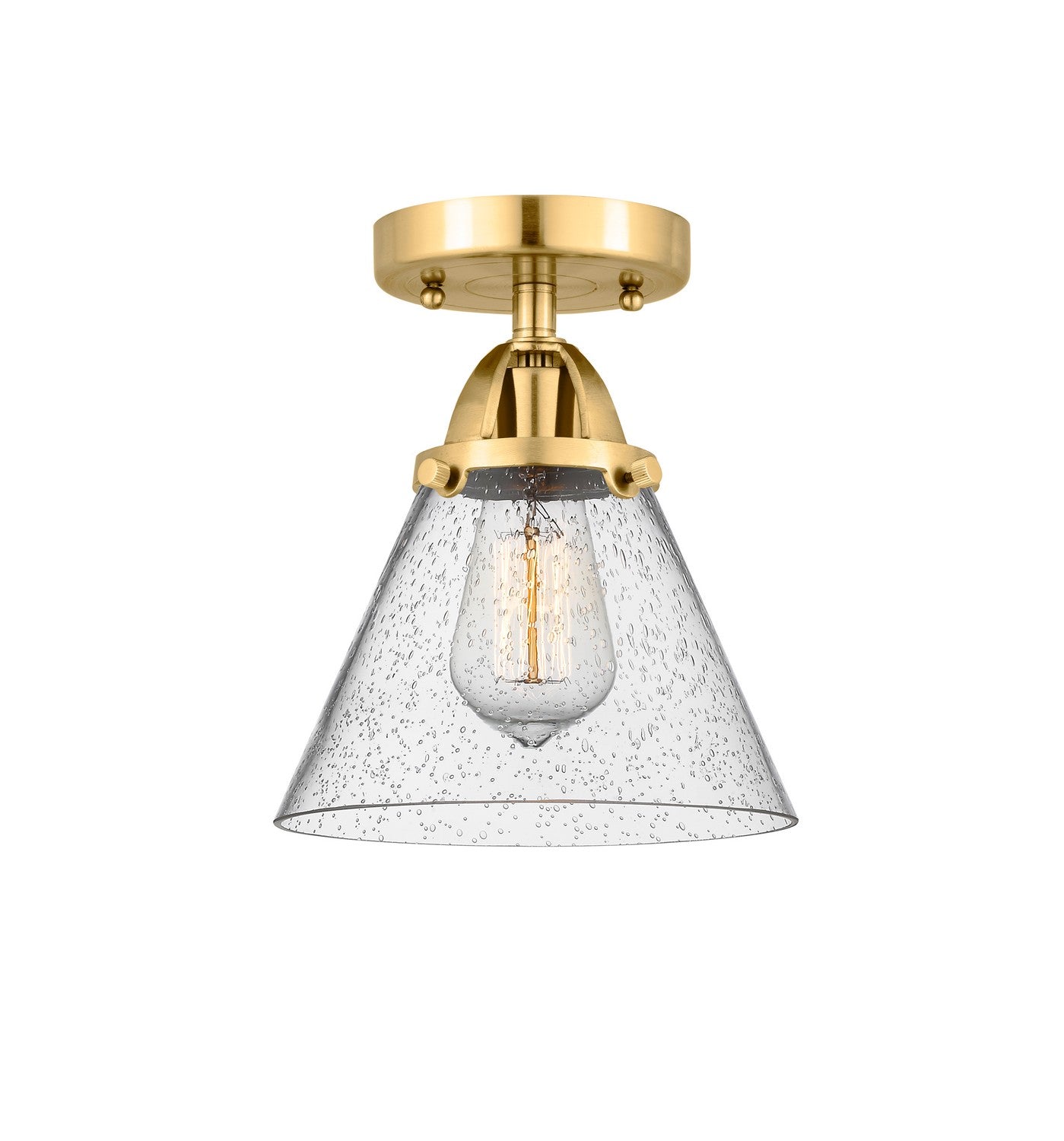 Innovations - 288-1C-SG-G44 - One Light Semi-Flush Mount - Nouveau 2 - Satin Gold