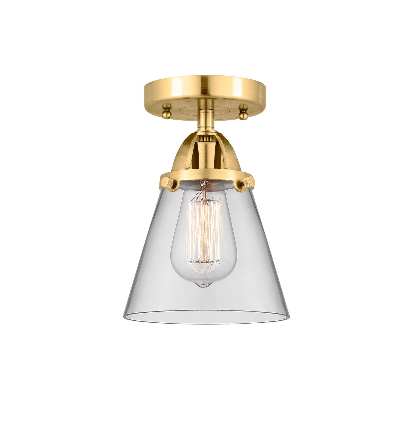 Innovations - 288-1C-SG-G62 - One Light Semi-Flush Mount - Nouveau 2 - Satin Gold