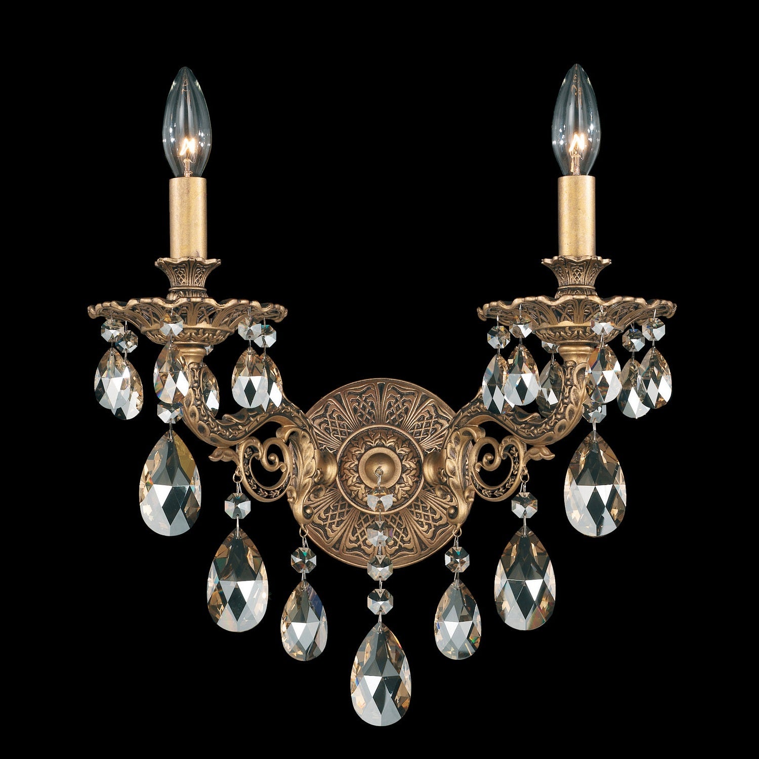 Schonbek - 5642-23R - Two Light Wall Sconce - Milano - Etruscan Gold