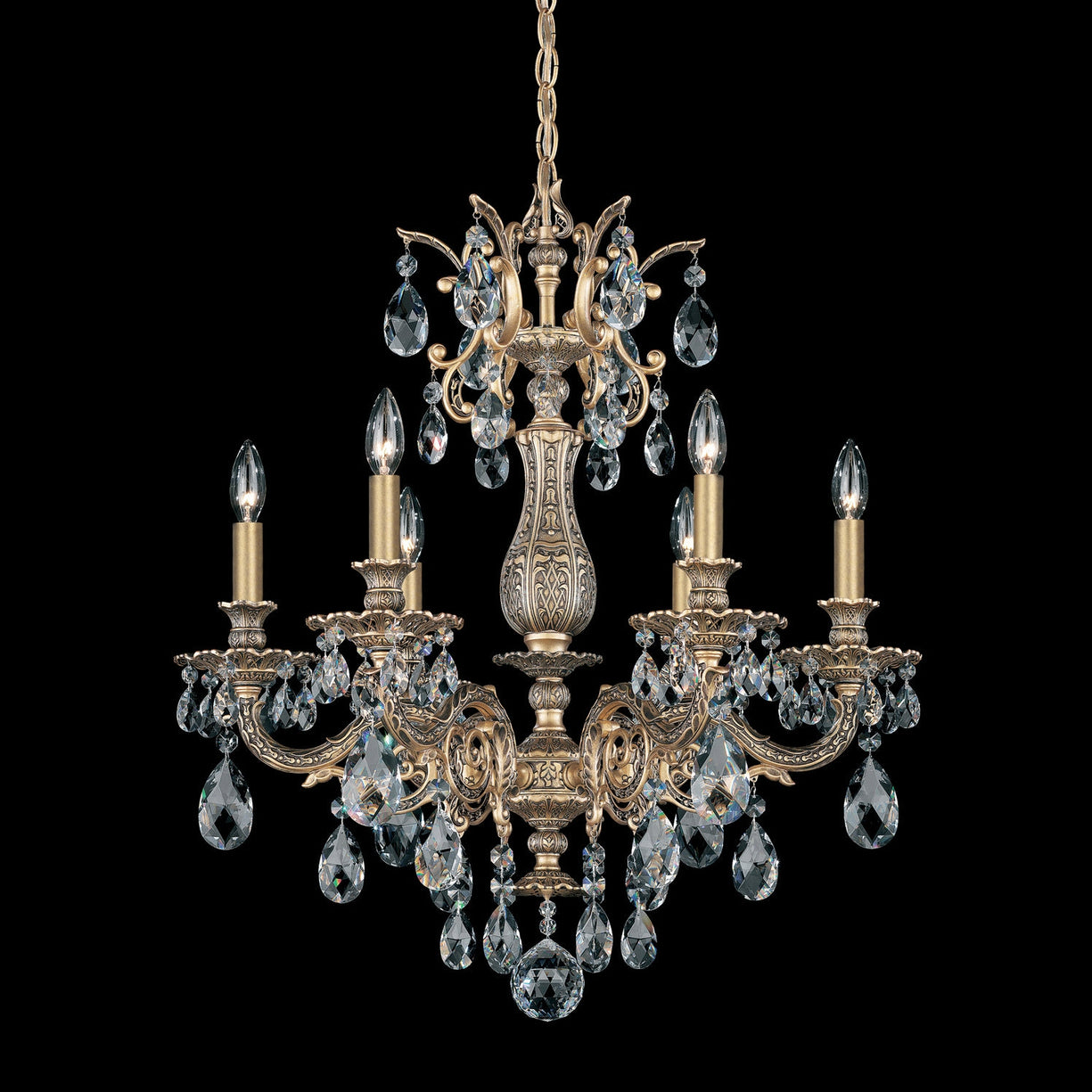 Schonbek - 5676-22H - Six Light Chandelier - Milano - Heirloom Gold