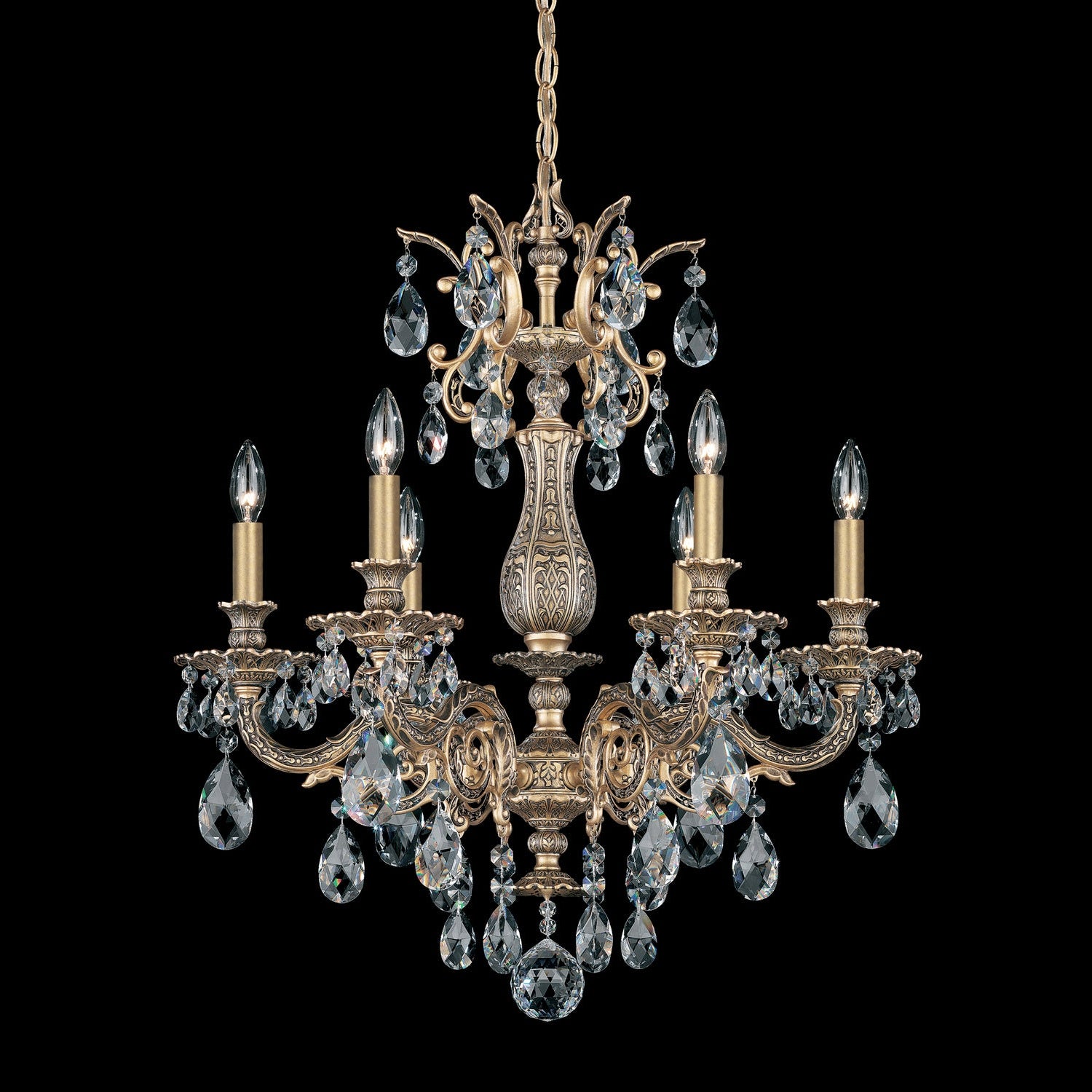 Schonbek - 5676-26R - Six Light Chandelier - Milano - French Gold
