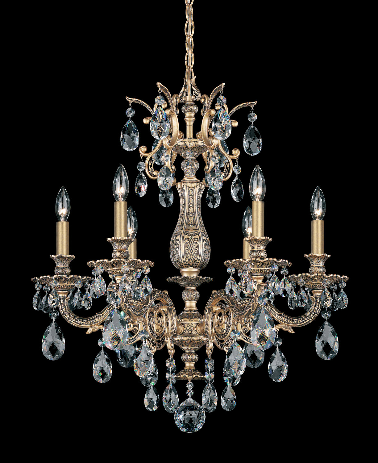 Schonbek - 5676-27R - Six Light Chandelier - Milano - Parchment Gold