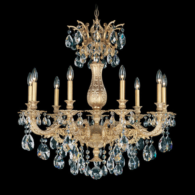 Schonbek - 5679-48R - Nine Light Chandelier - Milano - Antique Silver