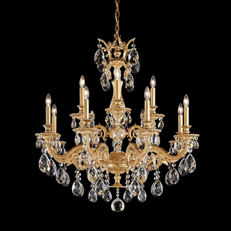 Schonbek - 5682-83R - 12 Light Chandelier - Milano - Florentine Bronze
