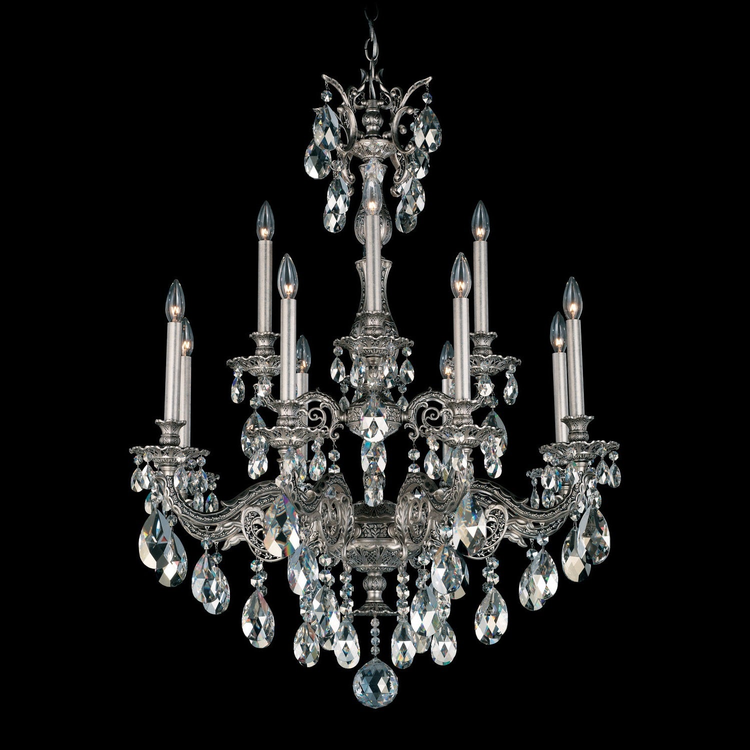 Schonbek - 5683-76R - 12 Light Chandelier - Milano - Heirloom Bronze