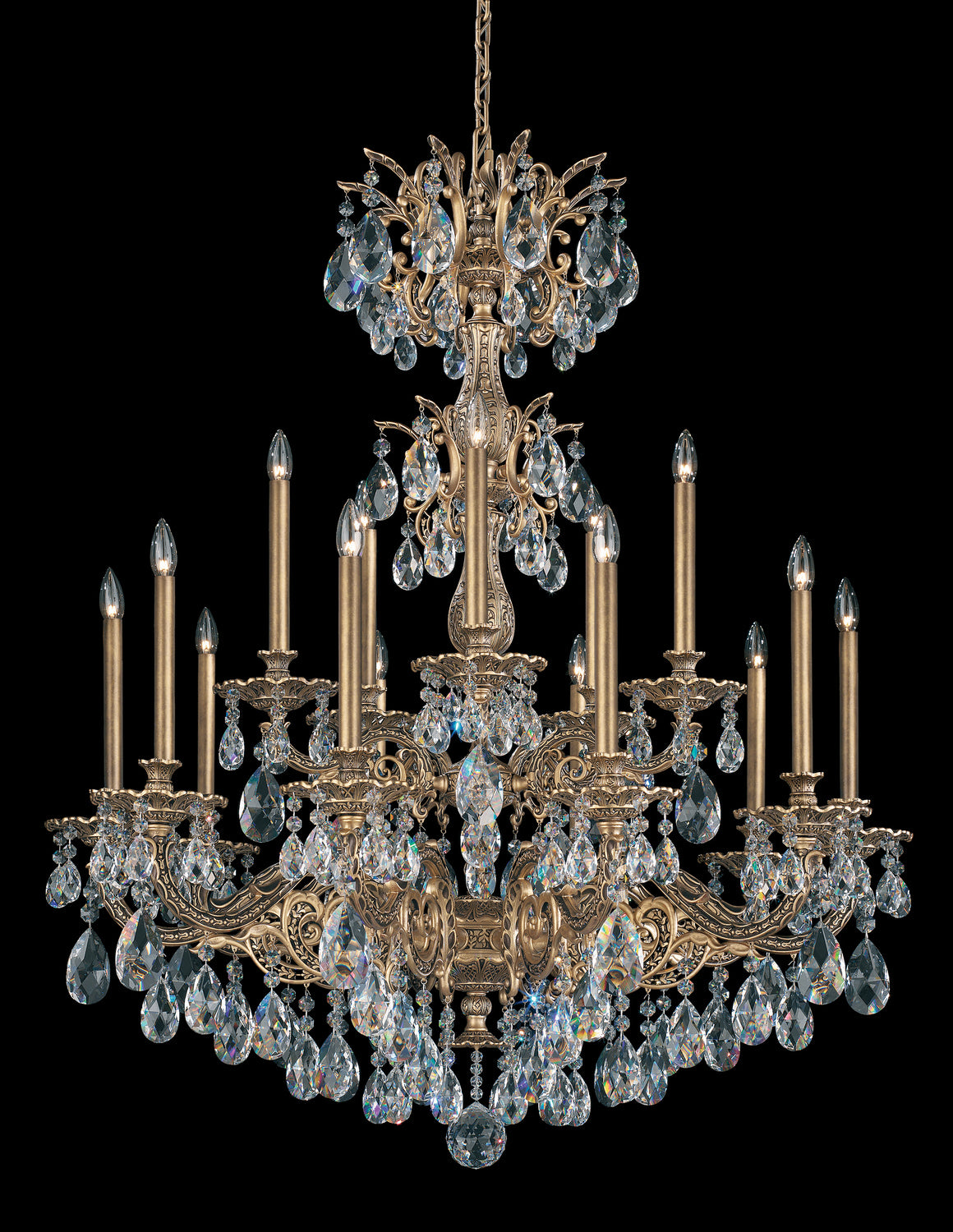 Schonbek - 5686-27R - 15 Light Chandelier - Milano - Parchment Gold