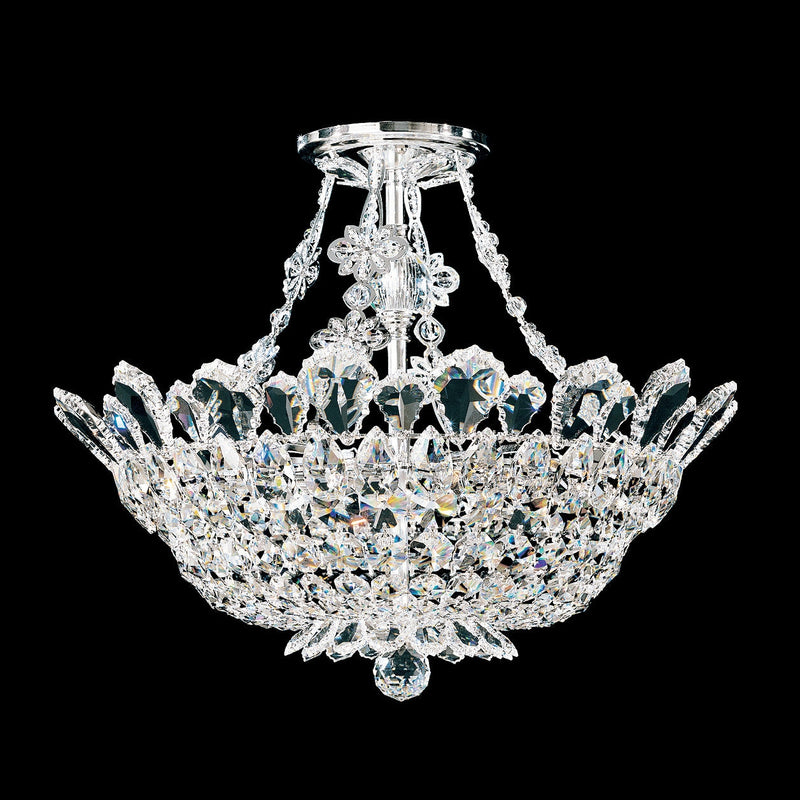Schonbek - 5796H - Eight Light Semi-Flush Mount - Trilliane - Polished Stainless Steel