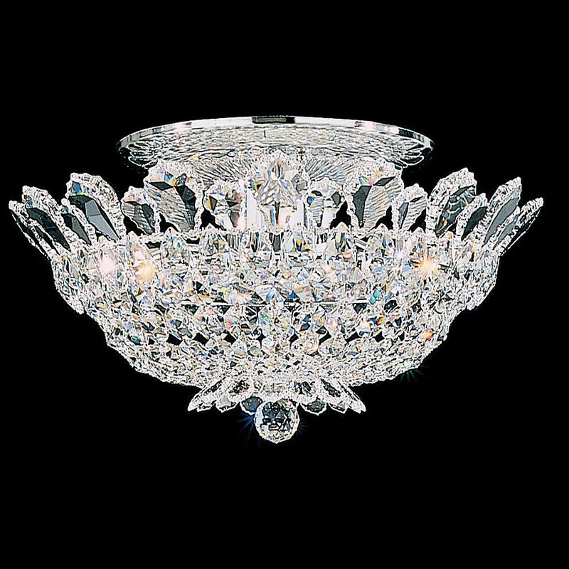Schonbek - 5867H - Eight Light Semi-Flush Mount - Trilliane - Polished Stainless Steel