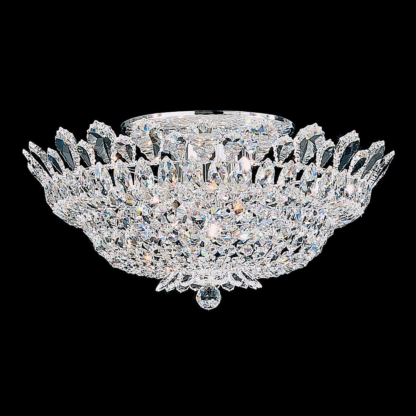 Schonbek - 5868H - Ten Light Flush Mount - Trilliane - Polished Stainless Steel