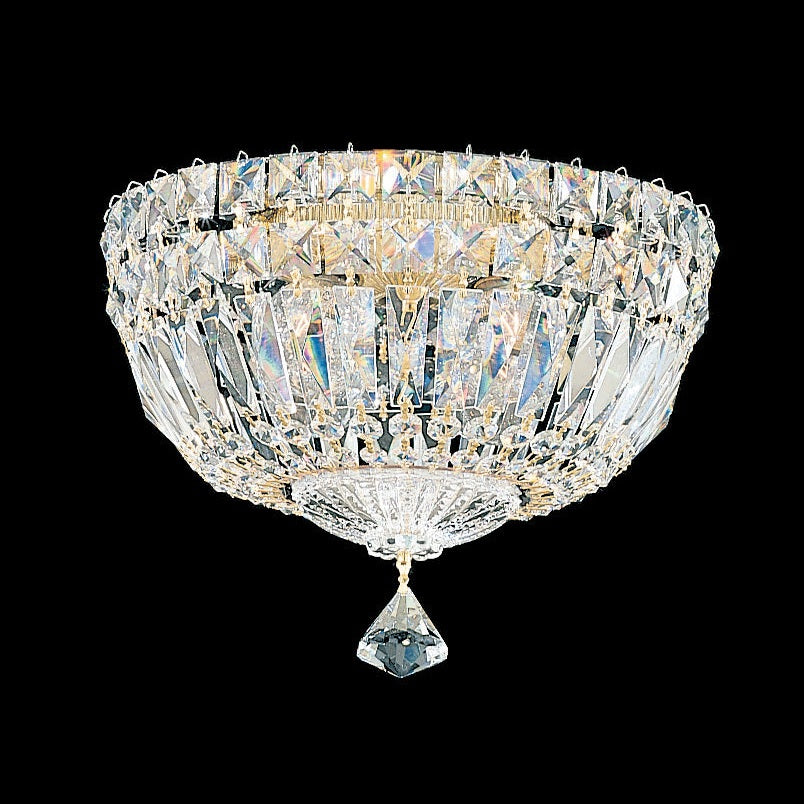 Schonbek - 5891-40R - Four Light Flush Mount - Petit Crystal Deluxe - Polished Silver