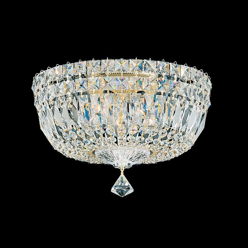 Schonbek - 5892-40R - Five Light Flush Mount - Petit Crystal Deluxe - Polished Silver