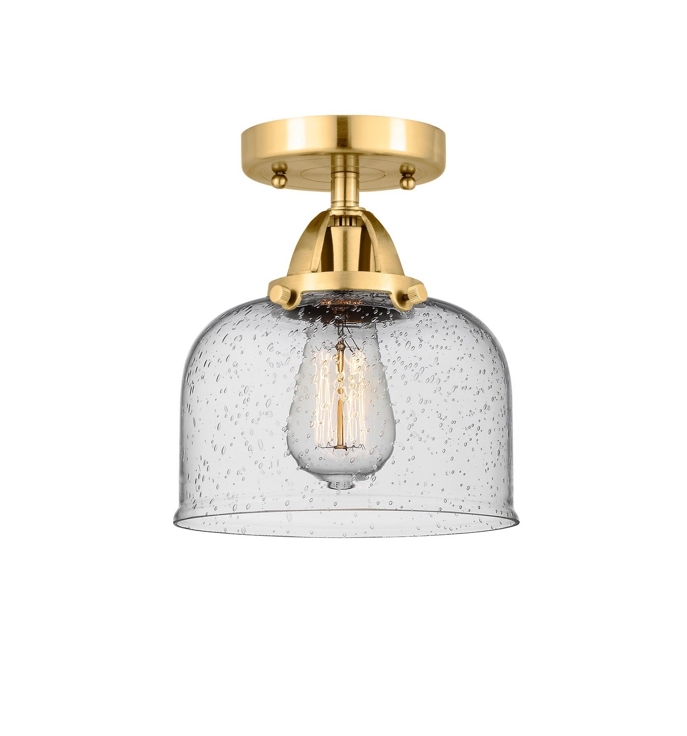 Innovations - 288-1C-SG-G74 - One Light Semi-Flush Mount - Nouveau 2 - Satin Gold