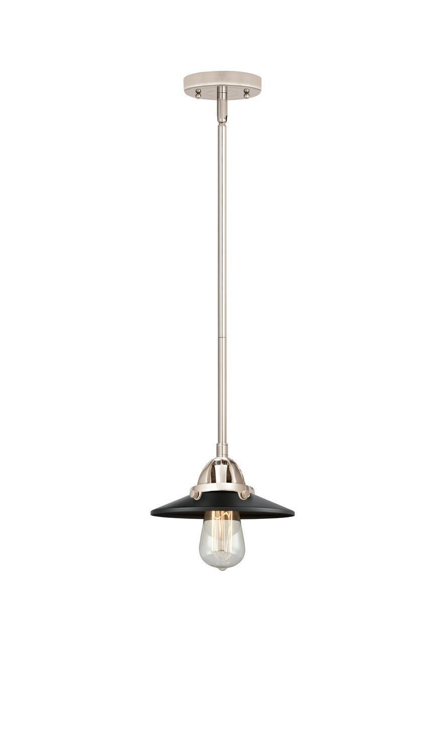 Innovations - 288-1S-PN-M6-BK - One Light Mini Pendant - Nouveau 2 - Polished Nickel