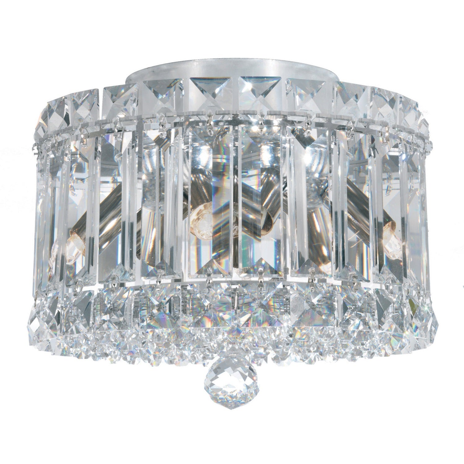 Schonbek - 6690O - Four Light Flush Mount - Plaza - Polished Stainless Steel