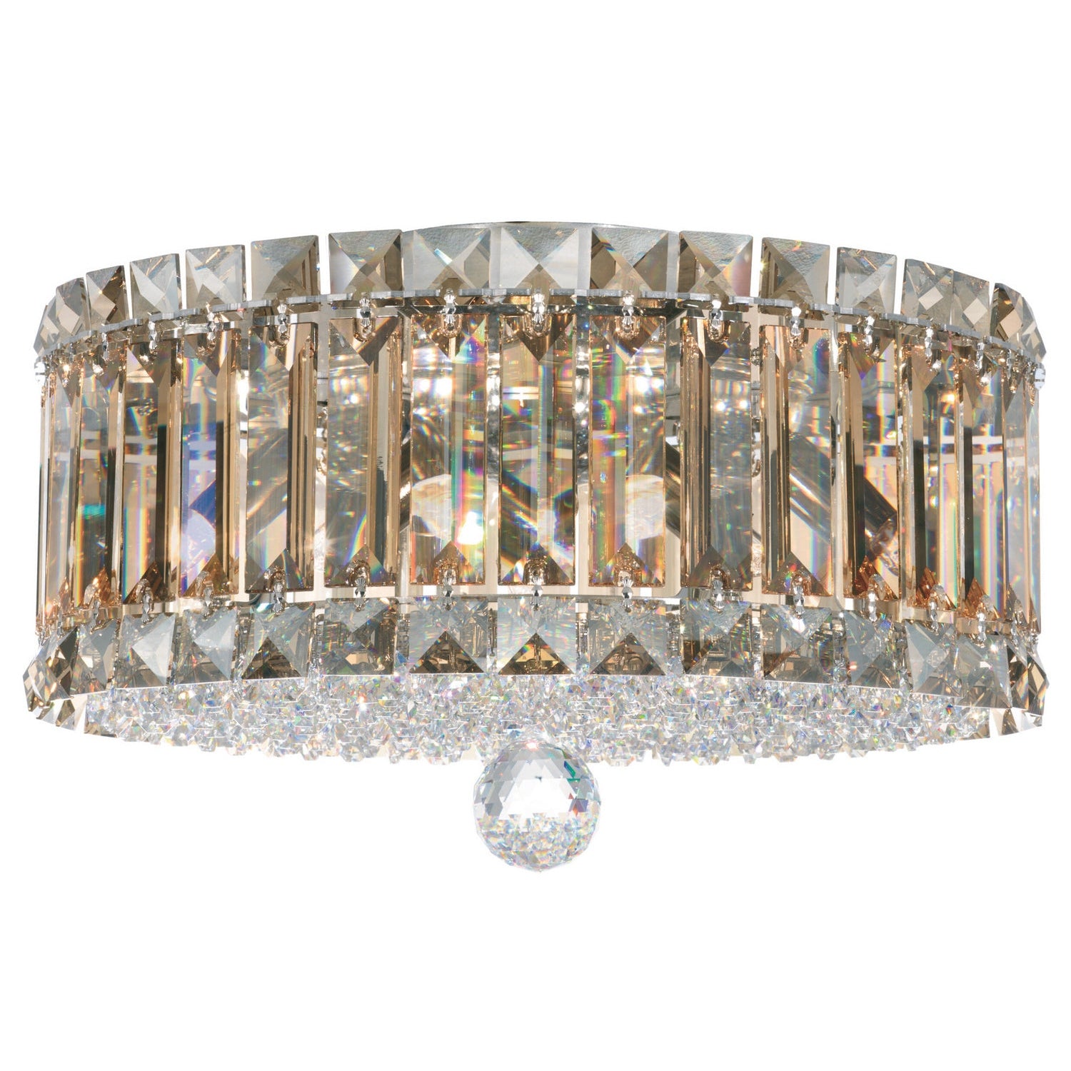 Schonbek - 6694O - Four Light Flush Mount - Plaza - Polished Stainless Steel