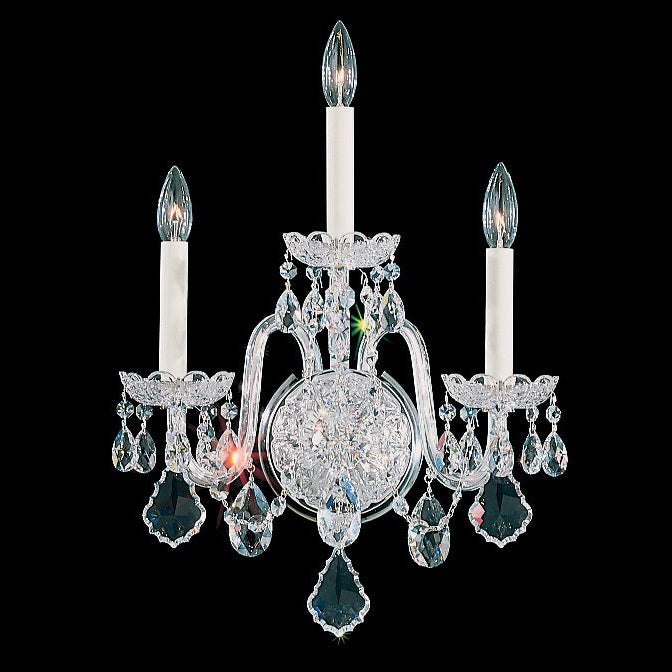 Schonbek - 6808-40R - Three Light Wall Sconce - Olde World - Polished Silver