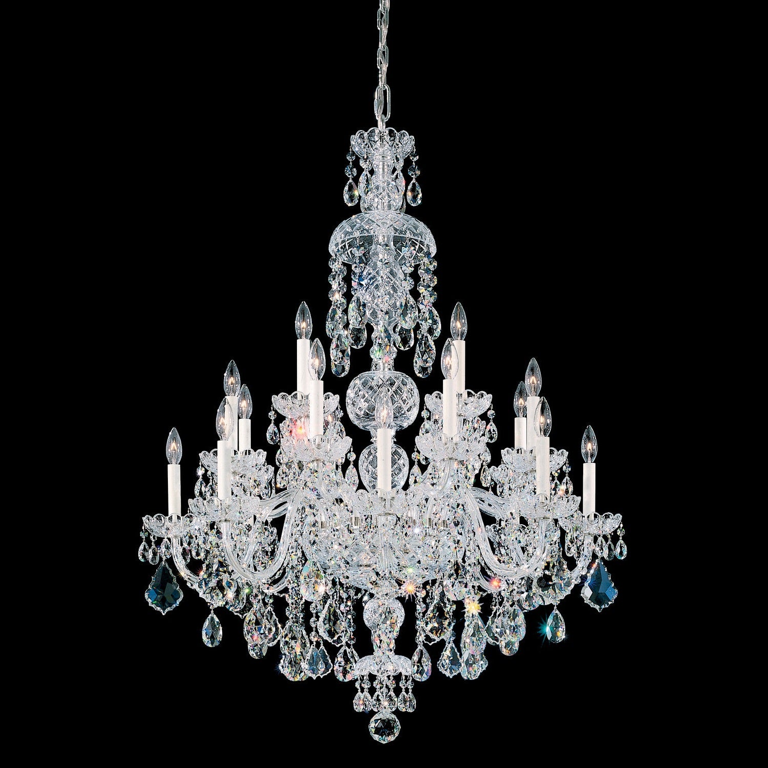 Schonbek - 6860-40H - 25 Light Chandelier - Olde World - Polished Silver