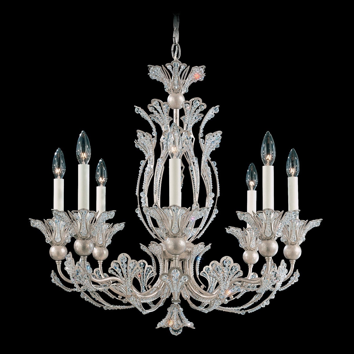 Schonbek - 7866-48R - Eight Light Chandelier - Rivendell - Antique Silver