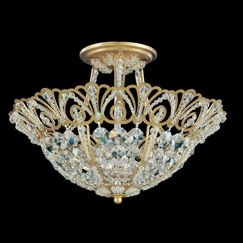 Schonbek - 9841-22R - Five Light Semi-Flush Mount - Rivendell - Heirloom Gold
