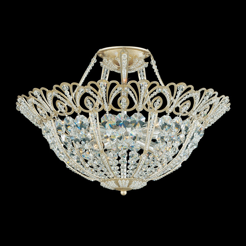 Schonbek - 9843-23R - Nine Light Semi-Flush Mount - Rivendell - Etruscan Gold