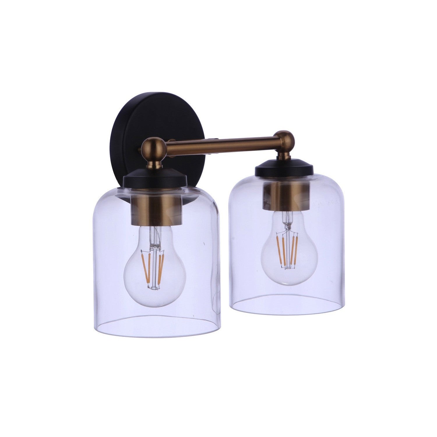 Craftmade - 18712FBSB2 - Two Light Vanity - Coppa - Flat Black/Satin Brass
