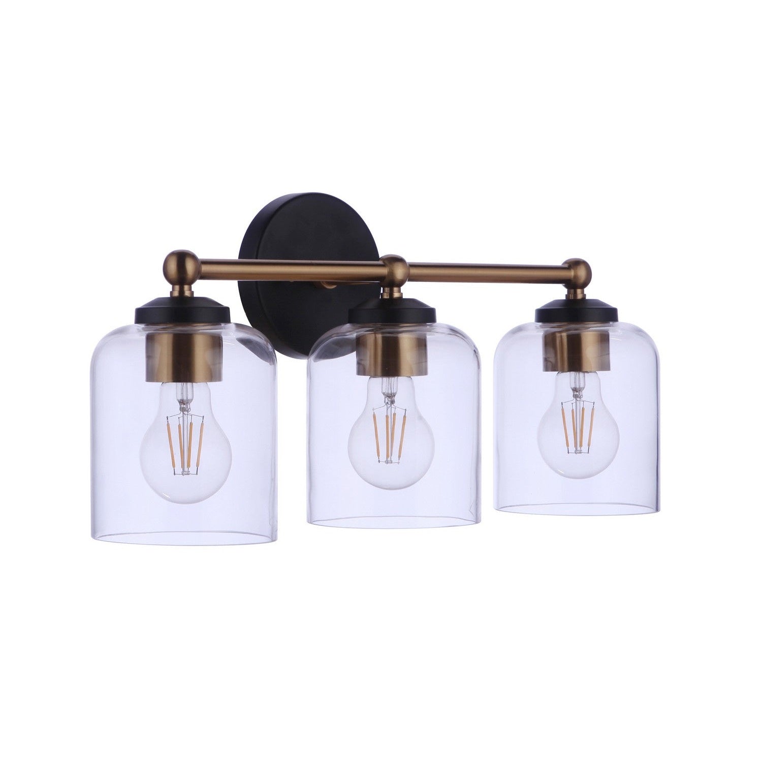 Craftmade - 18719FBSB3 - Three Light Vanity - Coppa - Flat Black/Satin Brass