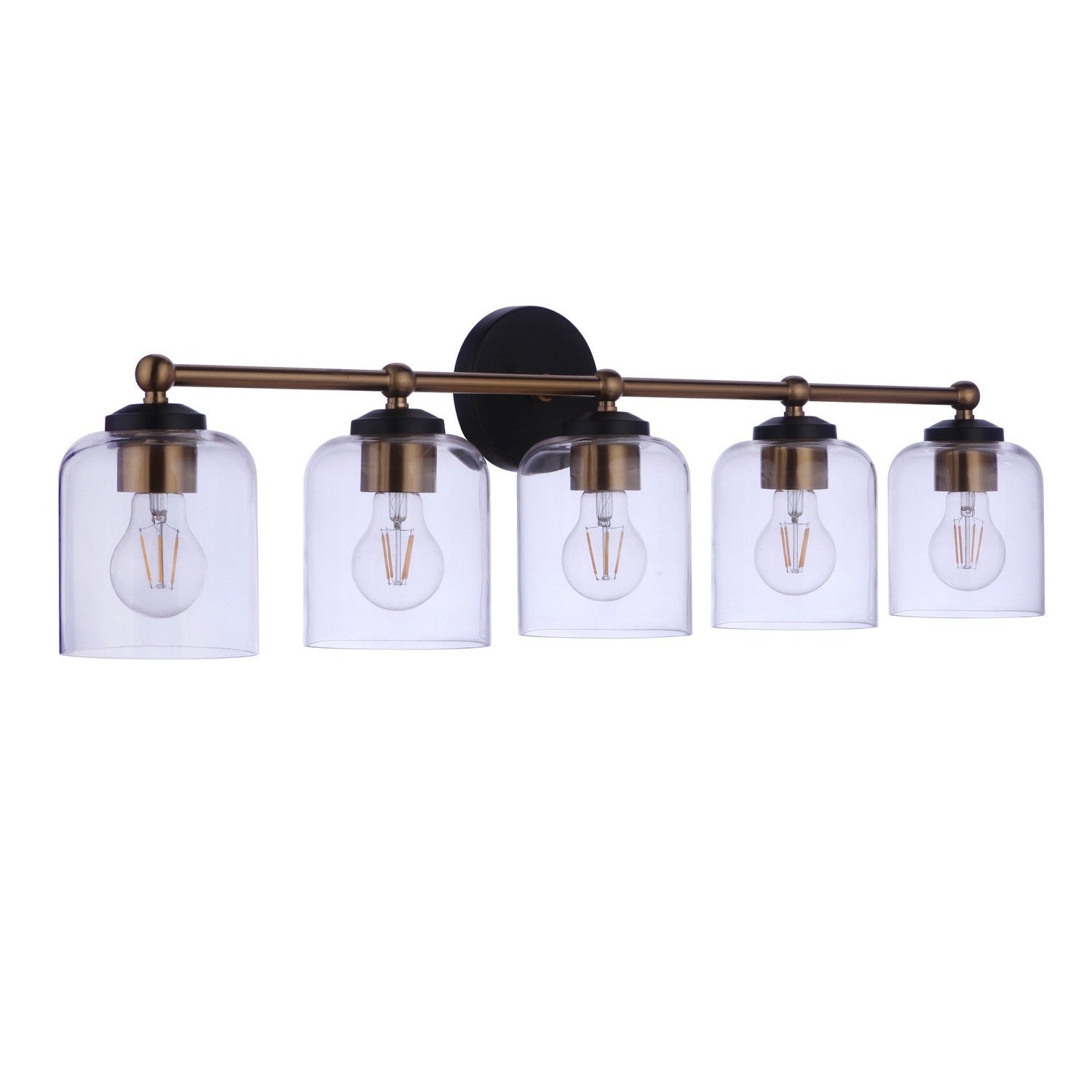 Craftmade - 18733FBSB5 - Five Light Vanity - Coppa - Flat Black/Satin Brass