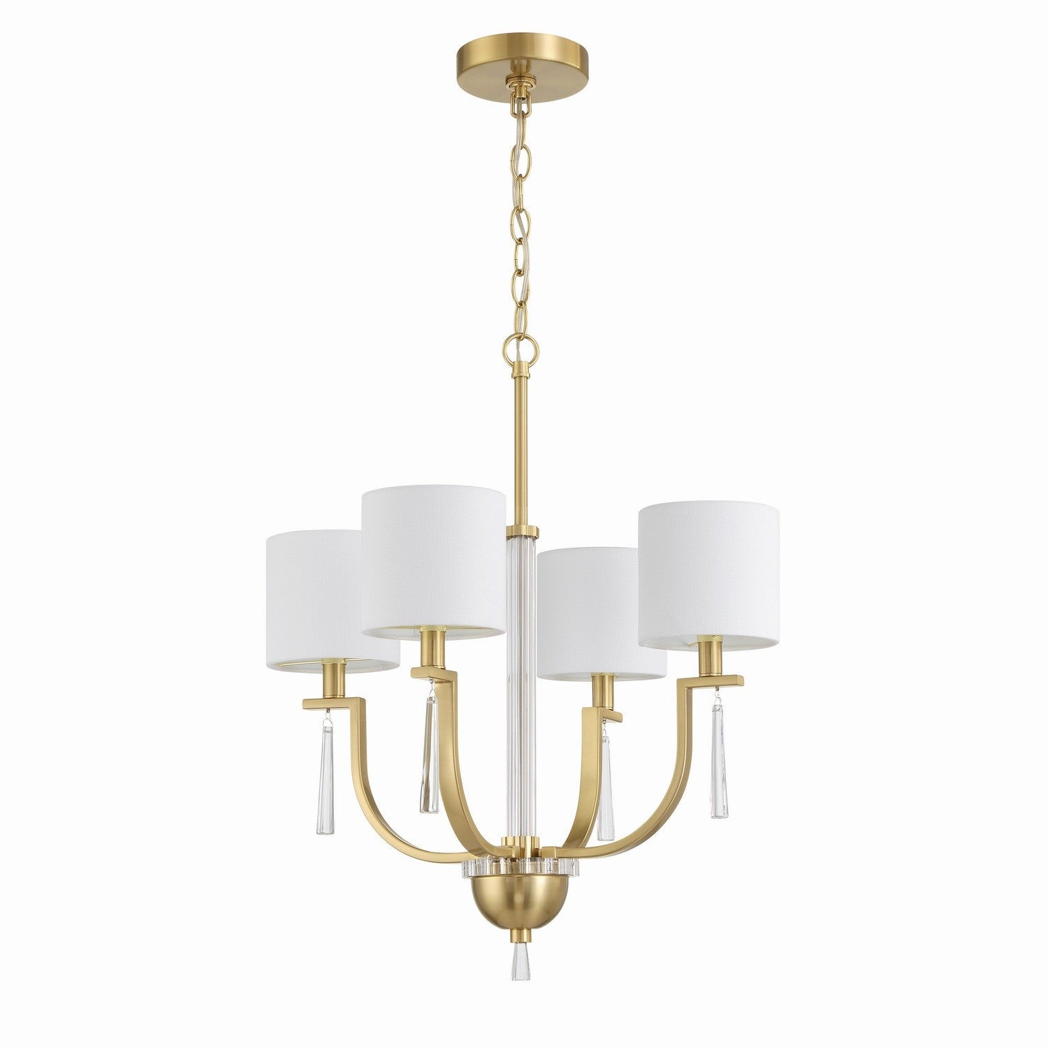 Craftmade - 58224-SB - Four Light Chandelier - Fortuna - Satin Brass