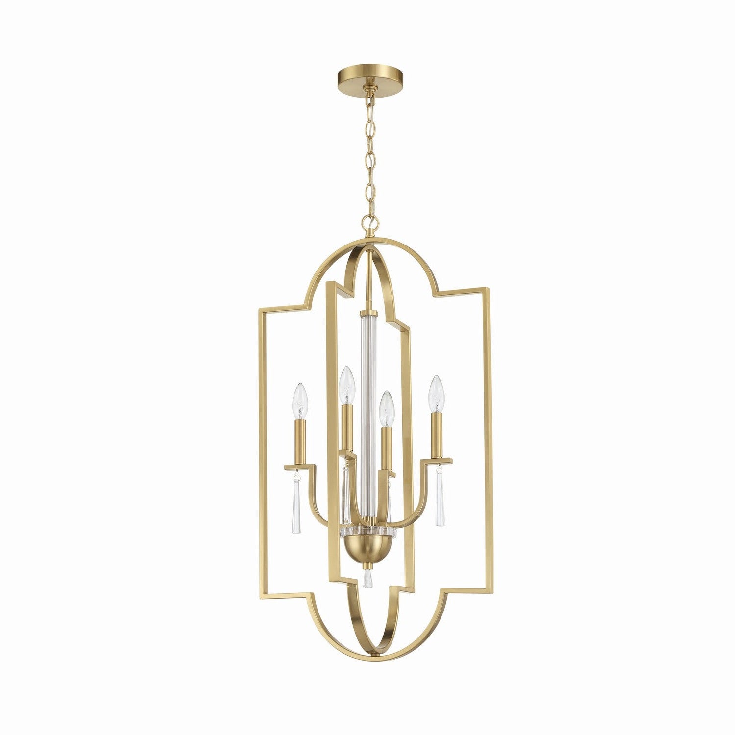 Craftmade - 58234-SB - Four Light Foyer Pendant - Fortuna - Satin Brass