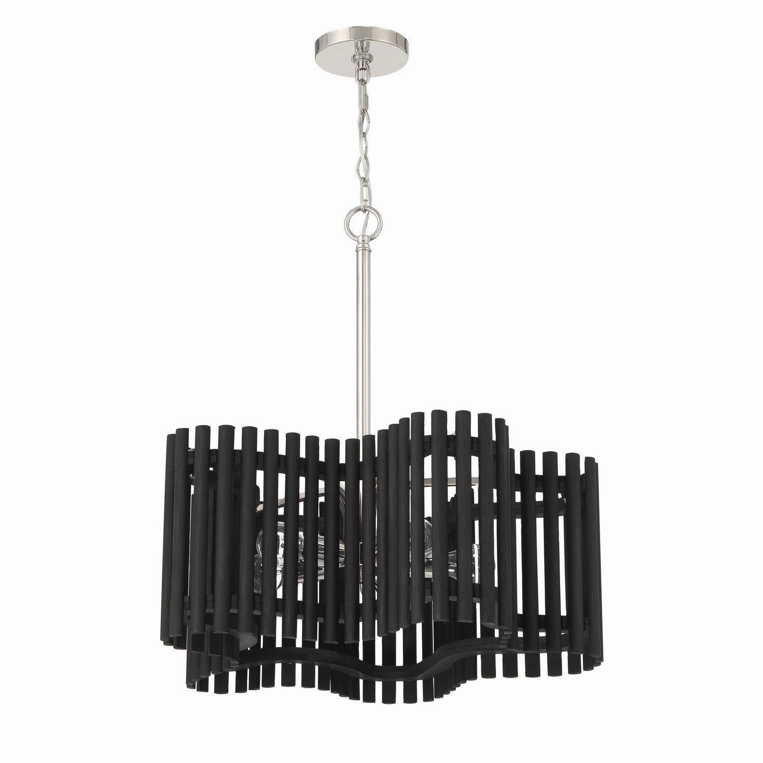 Craftmade - 58425-PLNBWN - Five Light Chandelier - Freeform - Polished Nickel/Black Walnut
